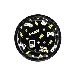 Talerzyki Gamepady, 23 cm, mix (1 op. / 6 szt.)