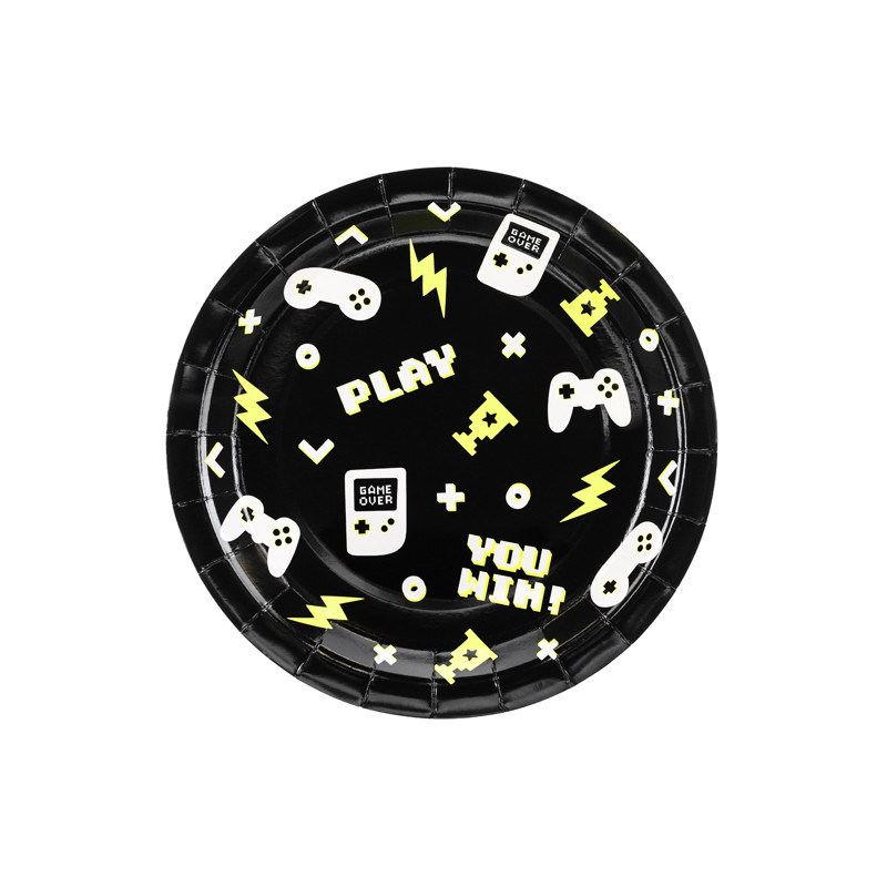 Talerzyki Gamepady, 23 cm, mix (1 op. / 6 szt.)