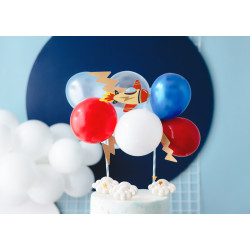 Balonowy topper na tort Samolot, mix, 29 cm