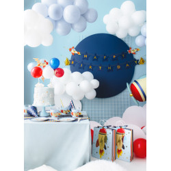 Balonowy topper na tort Samolot, mix, 29 cm