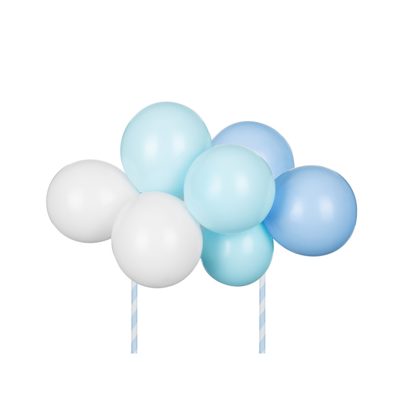 Balonowy topper na tort, niebieski,  29 cm