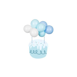 Balonowy topper na tort, niebieski,  29 cm