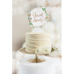Topper na tort ''Chrzest Święty'',15x20 cm, mix