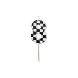 Świeczka urodzinowa Cyferka 8, 5.5 cm, mix