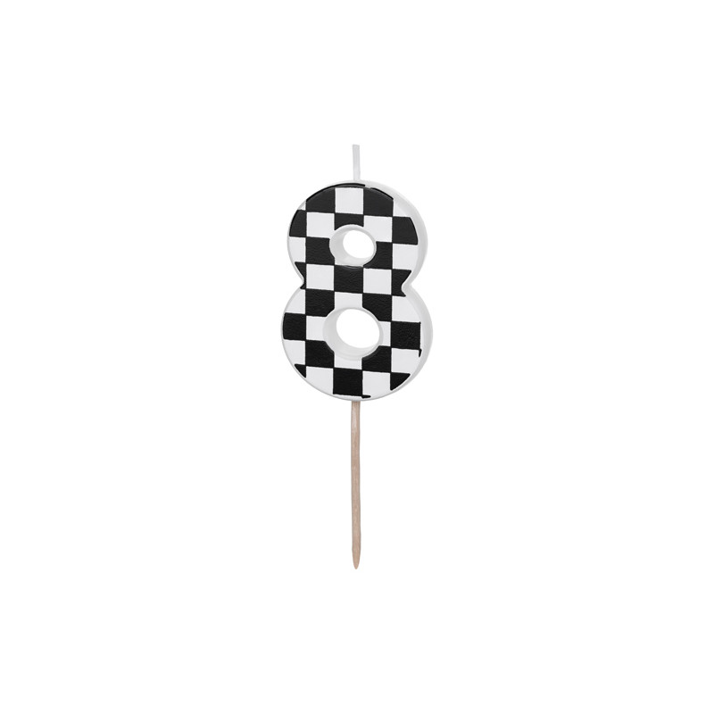 Świeczka urodzinowa Cyferka 8, 5.5 cm, mix