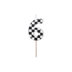 Świeczka urodzinowa Cyferka 6, 5.5 cm, mix