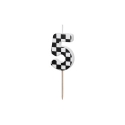 Świeczka urodzinowa Cyferka 5, 5.5 cm, mix