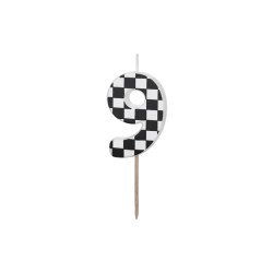 Świeczka urodzinowa Cyferka 9, 5.5 cm, mix