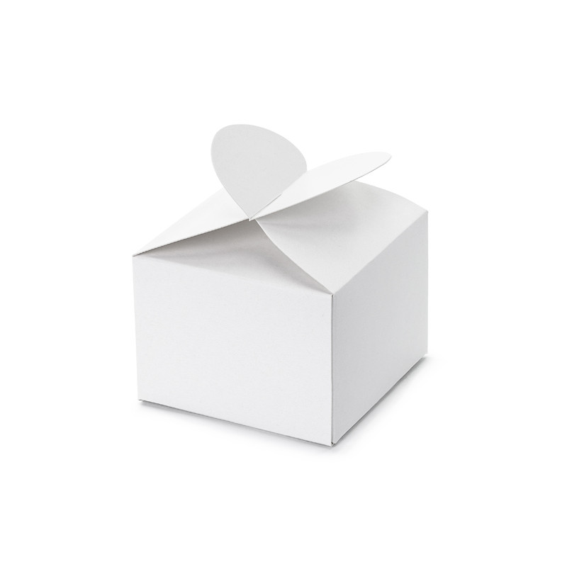Pudełeczka Serce, białe 6 x 5 x 6 cm (1 op. / 10 szt.)