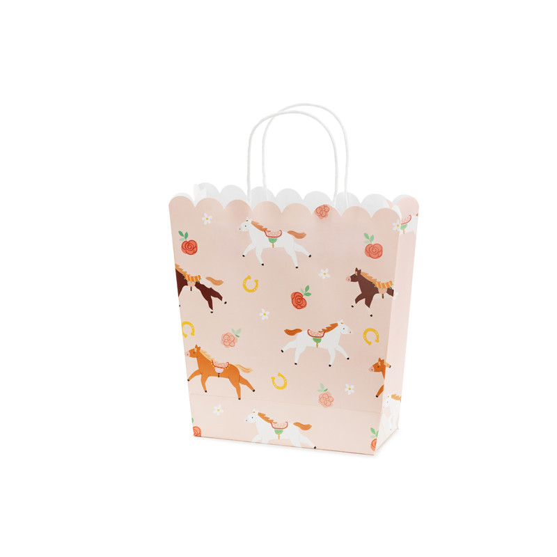 Torebka na prezenty Konie, 23x22x8,5 cm, mix