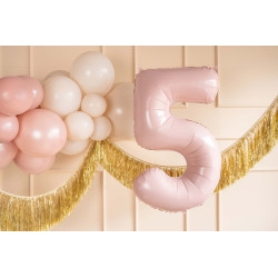 Balon foliowy Cyfra ''5'', 72cm, jasny różowy