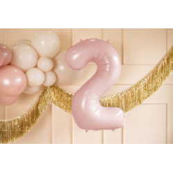 Balon foliowy Cyfra ''2'', 72cm, jasny różowy
