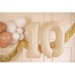 Balon foliowy Cyfra ''1'', 72cm, beż