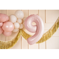 Balon foliowy Cyfra ''9'', 72cm, jasny różowy