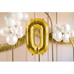 Balon foliowy Cyfra ''0'', 72cm, jasny złoty