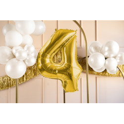 Balon foliowy Cyfra ''4'', 72cm, jasny złoty