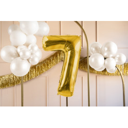 Balon foliowy Cyfra ''7'', 72cm, jasny złoty