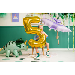 Balon foliowy Cyfra ''5'', 86cm, złoty