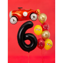 Balon foliowy Cyfra ''6'', 86cm, czarny