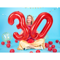 Balon foliowy Cyfra ''8'', 86cm, czerwony