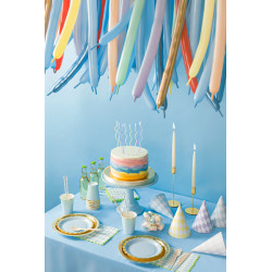 Balony modeliny pastelowe 130cm z pompką, mix (1 op. / 30 szt.)