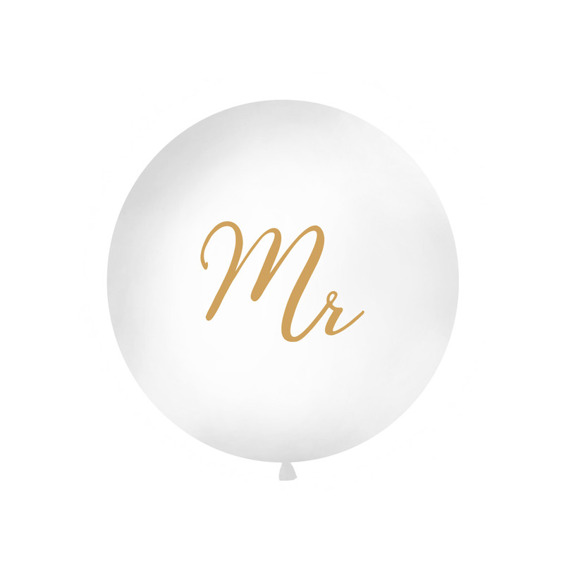 Balon 1 m, Mr, biały