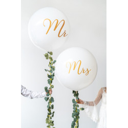 Balon 1 m, Mrs, biały