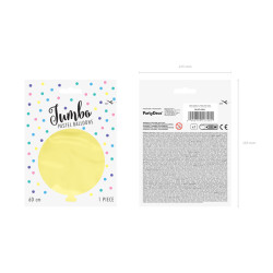 Balon okrągły 60cm, Pastel Light Yellow