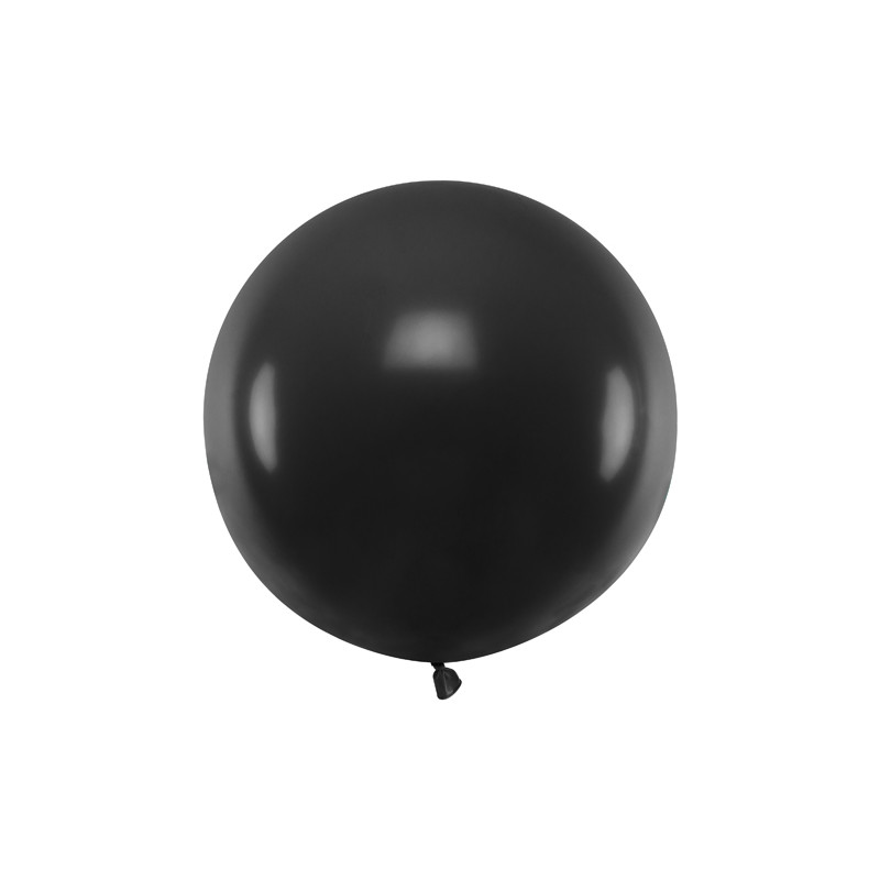 Balon okrągły 60 cm, Pastel Black