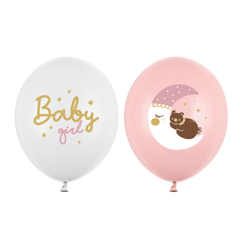 Balony 30 cm, Baby girl, mix (1 op. / 50 szt.)
