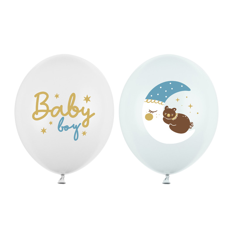 Balony 30 cm, Baby boy, mix (1 op. / 50 szt.)