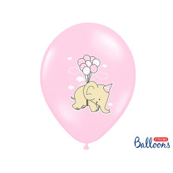 Balony 30cm, Słonik, Pastel Pink Mix (1 op. / 50 szt.)