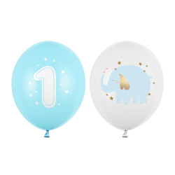Balony 30 cm, Roczek, Pastel Light Blue (1 op. / 50 szt.)