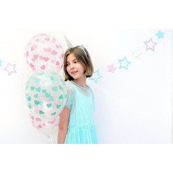 Balony 30cm, Serduszka, Crystal Clear (1 op. / 50 szt.)