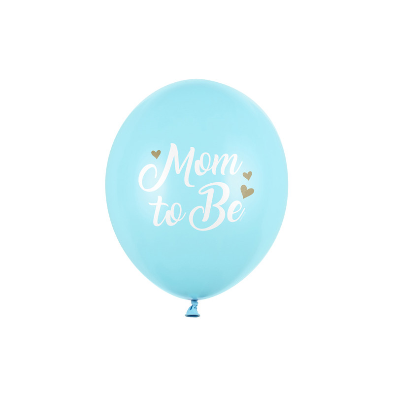 Balony 30 cm, Mom to Be, Pastel Light Blue (1 op. / 50 szt.)