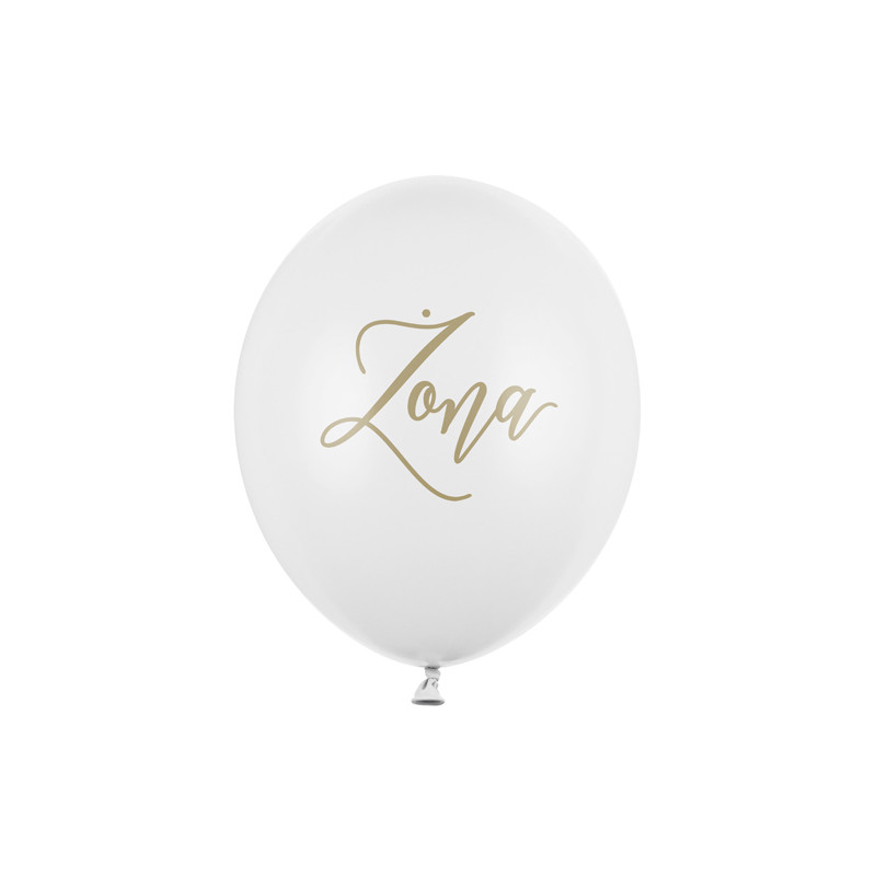 Balony 30cm, Żona, Pastel Pure White (1 op. / 50 szt.)