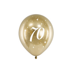 Balony Glossy 30cm, 70, złoty (1 op. / 6 szt.)