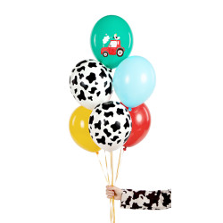 Balony 30 cm, Farma, mix (1 op. / 6 szt.)