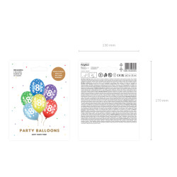 Balony 30cm, 8th Birthday, Metallic Mix (1 op. / 6 szt.)