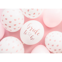 Balony 30 cm, Bride to be, mix (1 op. / 6 szt.)
