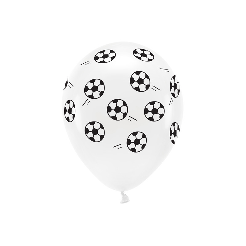 Balony Eco 33 cm pastelowe, Piłki, biały (1 op. / 6 szt.)