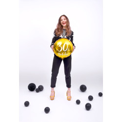 Balon foliowy 30th Birthday, złoty, 45cm