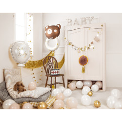 Balon foliowy Grzechotka miś, 61x88 cm, mix