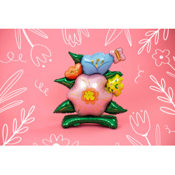 Stojący balon foliowy Kwiaty, 100x116cm, mix