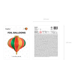 Balon foliowy Bombka, 51x49cm, mix