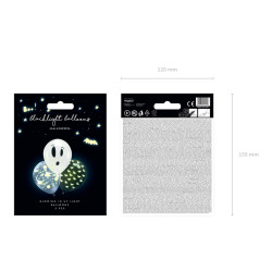 Balony UV 27cm, BOO!, mix (1 op. / 3 szt.)