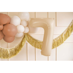 Balon foliowy Cyfra ''7'', 72cm, beż