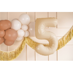 Balon foliowy Cyfra ''5'', 72cm, beż