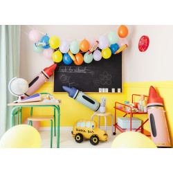 Balony foliowe Kredki, czerwona, 23x104 cm