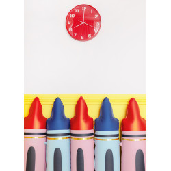 Balony foliowe Kredki, czerwona, 23x104 cm